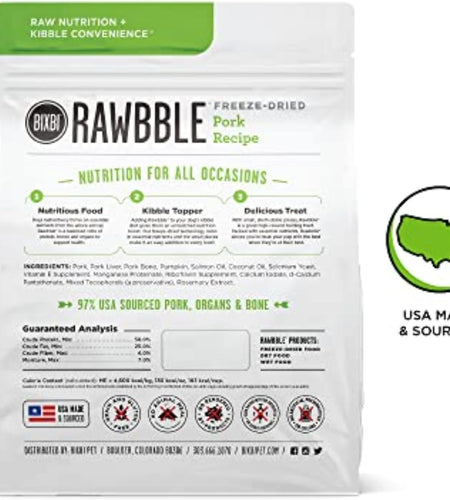 Rawbble Freeze Dried Dog Food | 7 Flavor Options | 3 Size Options