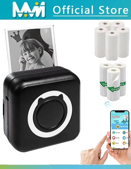Load image into Gallery viewer, Mini Portable Thermal Printer Paper Photo Pocket Thermal Printer Printing Wireless BT Connect Printers 200Dpi Photo Lable
