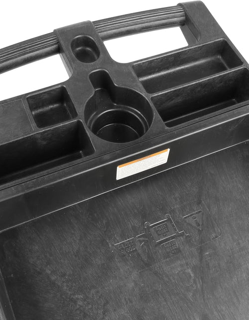 Load image into Gallery viewer, 80855 Heavy Duty 2-Shelf Service Cart - 500 Lb Capacity Polypropylene Utility Cart with 5" Non-Marring Casters, Deep Trays &amp; Built-In Tool Storage for Garage, Warehouse, &amp; Workshop
