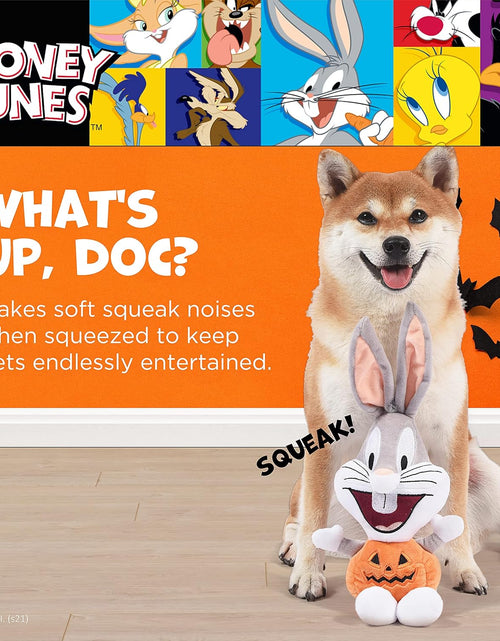Load image into Gallery viewer, for Pets Bugs Bunny Halloween Big Head Pumpkin Plush Dog Toy | Stuffed Animal Toy for Dogs, Medium Dog Toy Bugs Bunny Squeaky Dog Toy Dog Chew Toy, 9 Inch, (FF16973)
