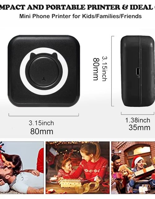 Load image into Gallery viewer, Mini Portable Thermal Printer Paper Photo Pocket Thermal Printer Printing Wireless BT Connect Printers 200Dpi Photo Lable
