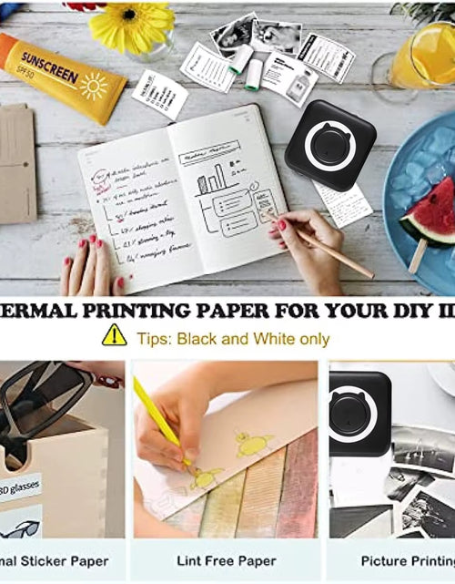 Load image into Gallery viewer, Mini Portable Thermal Printer Paper Photo Pocket Thermal Printer Printing Wireless BT Connect Printers 200Dpi Photo Lable
