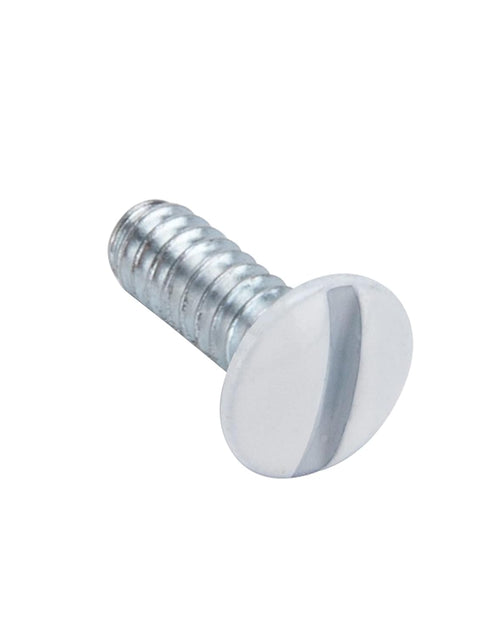 Load image into Gallery viewer, 3/8" Long 6-32 Thread, Oval Head Milled Slot Replacement Wall Plate Screws, 90 Pack, White
